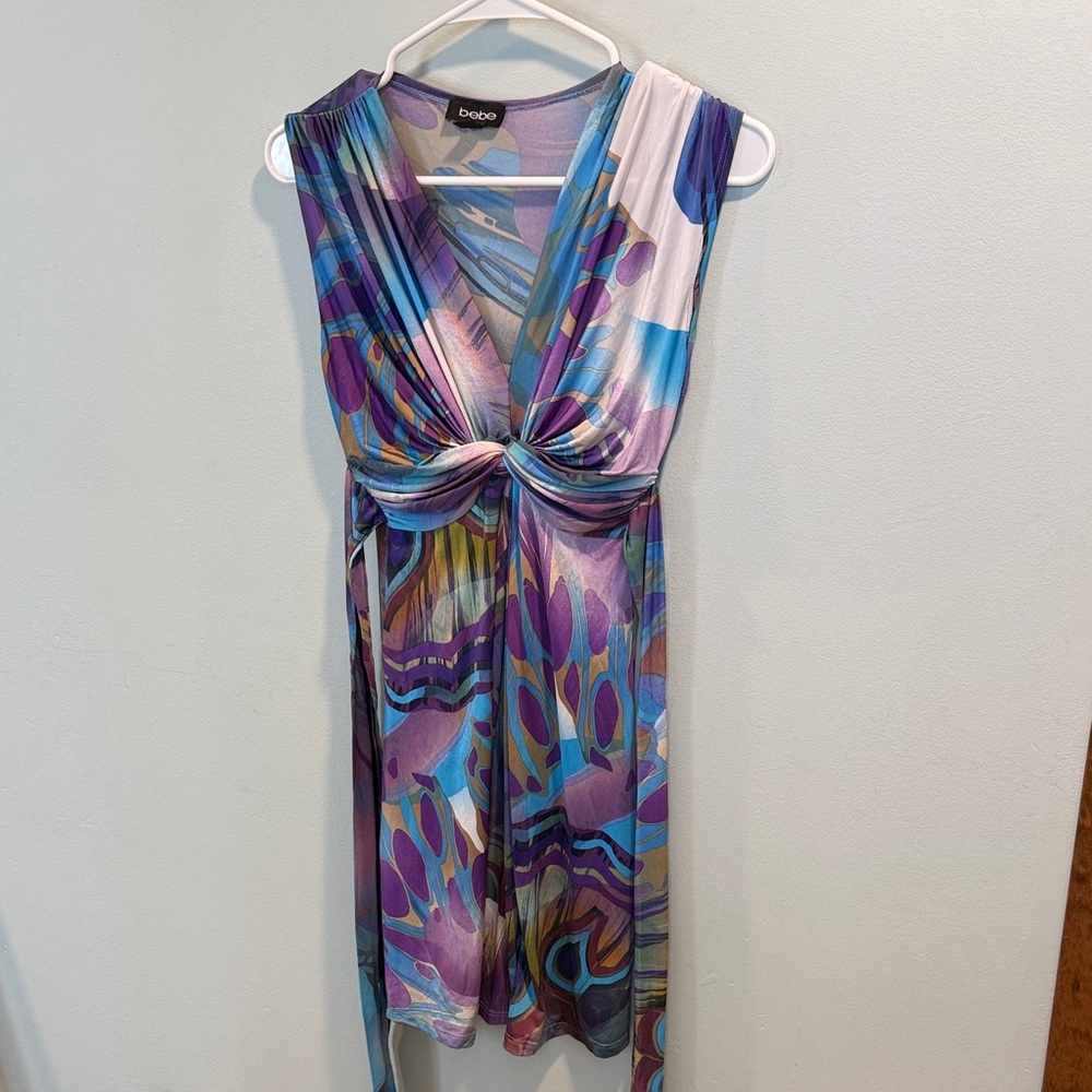 BEBE Colorful Sleeveless Dress Size Small